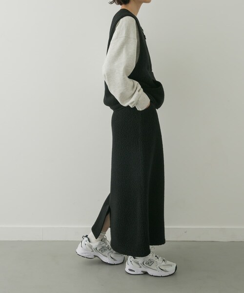 URBAN RESEARCH DOORS(アーバンリサーチドアーズ)の「『別注』Snow Peak Apparel×DOORS ThermalBoa FleeceVest(ベスト・レディース・グレー/ブラック・FREE)」の14枚目の写真