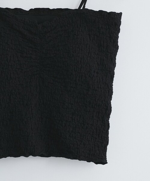 VIS(ビス)の「【洗える】シャーリングキャミソール(キャミソール・レディース・ブラック/ホワイト/ピンク系・F)」の9枚目の写真