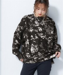 nissen | 箔プリントスウェットトレーナー(スウェット)