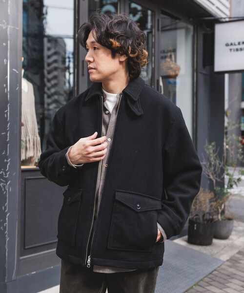 URBAN RESEARCH DOORS(アーバンリサーチドアーズ)の「ウールブレンドハリントンジャケット(テーラードジャケット・メンズ・MOCHA/BLACK・M/L)」の7枚目の写真