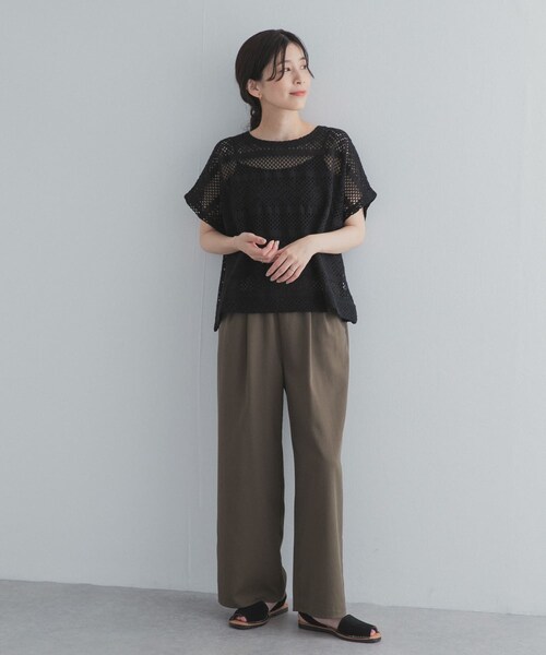 URBAN RESEARCH DOORS（アーバンリサーチドアーズ）の「クロップドレースプルオーバー（その他トップス・レディース・OFF/BLACK/BROWN・Free）」の20枚目の写真
