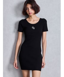 GYDA | GGプレートハーフスリーブニットワンピース(ワンピース)