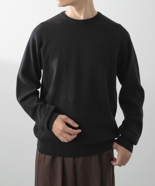 ITEMS URBANRESEARCH（アイテムズ アーバンリサーチ）の「カシミヤ×コットンクルーネックセーター（ニット/セーター・メンズ・GRY/BRD/MOC/BLK・M/L）」の11枚目の写真