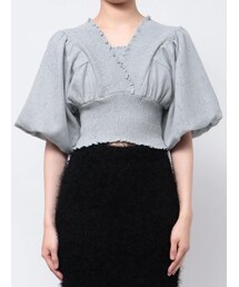 EMODA | シャーリングミニトップ(Tシャツ/カットソー)