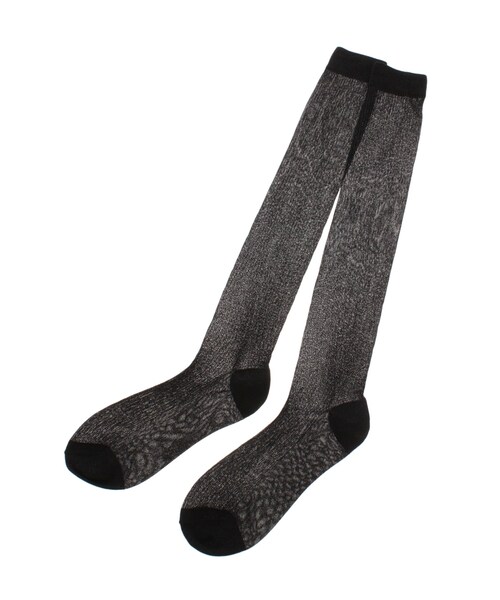 EATME（イートミー）の「ラメシアーハイソックス（ソックス/靴下・レディース・ブラック・F）」の2枚目の写真