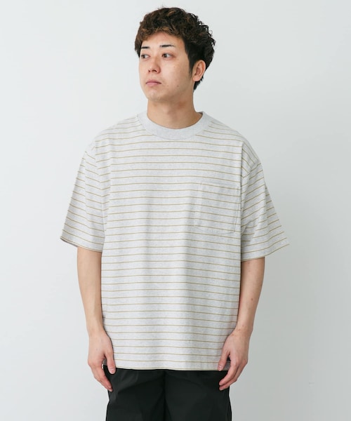 URBAN RESEARCH DOORS(アーバンリサーチドアーズ)の「L.L.Bean JAPAN EDITION UNION SHORT-SLEEVE STRIPED T-SHIRTS(Tシャツ/カットソー・メンズ・OFF/GRN/BIRCH/CRM/SAX/ROSE/CORAL/MINT/NAVY/RED/CCL/PWK・M/L/XL)」の13枚目の写真