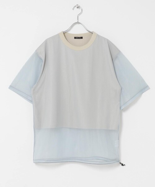 EKAL(エカル)の「『UR TECH ひやサラクール』メッシュレイヤードT-SHIRTS(Tシャツ/カットソー・レディース・ホワイト/グレー/ネイビー/レンガー・One)」の22枚目の写真