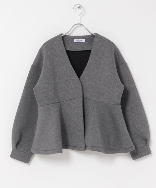 URBAN RESEARCH Sonny Label(アーバンリサーチサニーレーベル)の「『WEB限定』ダンボールペプラムブルゾン(ブルゾン・レディース・オフ/ブラック/杢グレー・Free)」の3枚目の写真