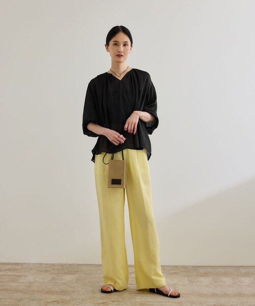 ROPE'（ロペ）の「楊柳スキッパーブラウス/イージーケア（シャツ/ブラウス・レディース・ブラック/レンガ・F）」の21枚目の写真