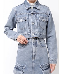 GYDA | STUPID RICH bijouデニムショートGジャン(デニムジャケット)