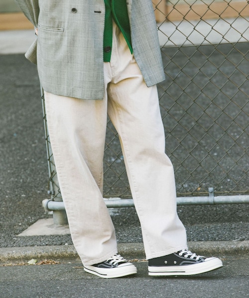 URBAN RESEARCH(アーバンリサーチ)の「11.8oz COL/DENIM WIDE PANTS(デニムパンツ・メンズ・MOCHA/BLEACH・M/L)」の2枚目の写真
