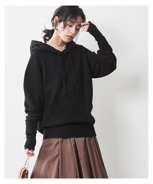 MEGANE NOKOSHI ネイビーフード付きトレーナー XLサイズ MEGANE NOKOSHI ネイビーフード付きトレーナー XLサイズ