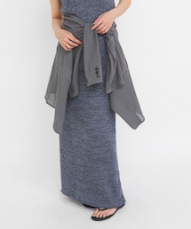 KBF | メランジRIBニットスカート(スカート)