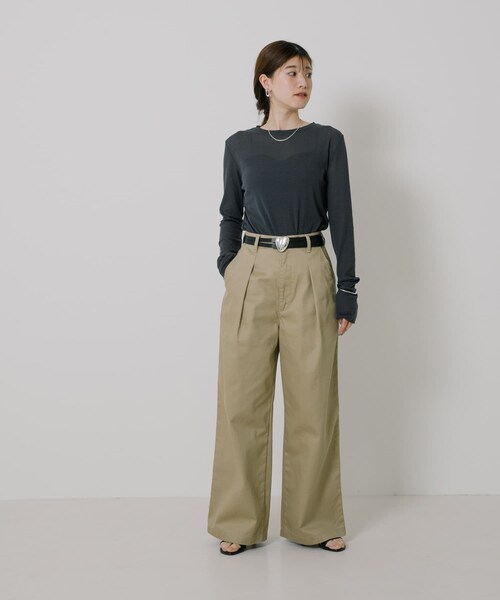 URBAN RESEARCH（アーバンリサーチ）の「A VACATION　HEART W SILVER BELT（ベルト・レディース・BLK BLK/IVO GRAY・-）」の6枚目の写真