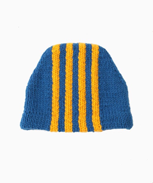 ADAM ET ROPE'（アダムエロペ）の「【RICE NINE TEN/ライス ナイン テン】HAND KNITTED CAP（ニットキャップ/ビーニー・メンズ・ブラック/ブルー系/レッド・F）」の7枚目の写真