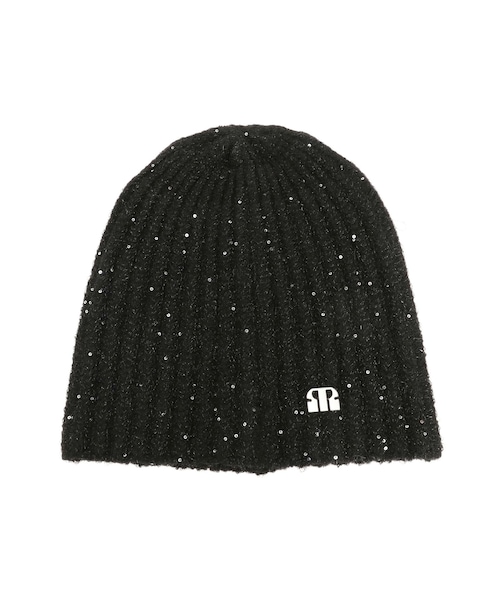 MURUA（ムルーア）の「スパンコールラメビーニー（ニットキャップ/ビーニー・レディース・アイボリー/ブラック・F）」の7枚目の写真