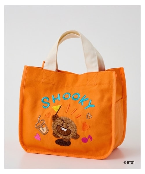nissen（ニッセン）の「BT21 amazing journeyサガラ刺しゅうキャンバストートバッグ（トートバッグ・メンズ・RJ/SHOOKY/KOYA/MANG/CHIMMY/TATA/COOKY・Y）」の2枚目の写真