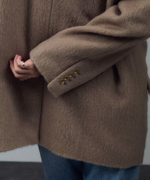 ADAM ET ROPE'（アダムエロペ）の「【J'aDoRe・店舗限定】【クチュール ド アダム】別注 Cottage Coat/コテージコート（チェスターコート・レディース・キャメル系・36/38）」の20枚目の写真