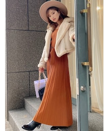 RESEXXY | シャギー切替ニットワンピース(ワンピース)