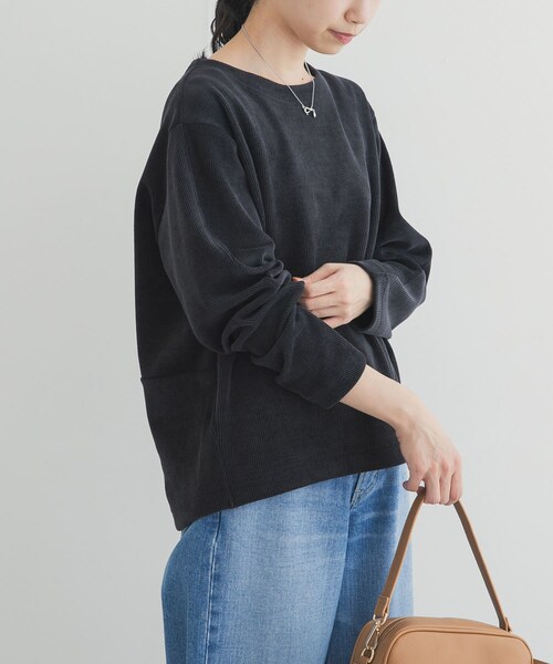 URBAN RESEARCH DOORS（アーバンリサーチドアーズ）の「Wフェイスモールコクーンプルオーバー（Tシャツ/カットソー・レディース・NATURAL/GREGE/BLACK・Free）」の8枚目の写真