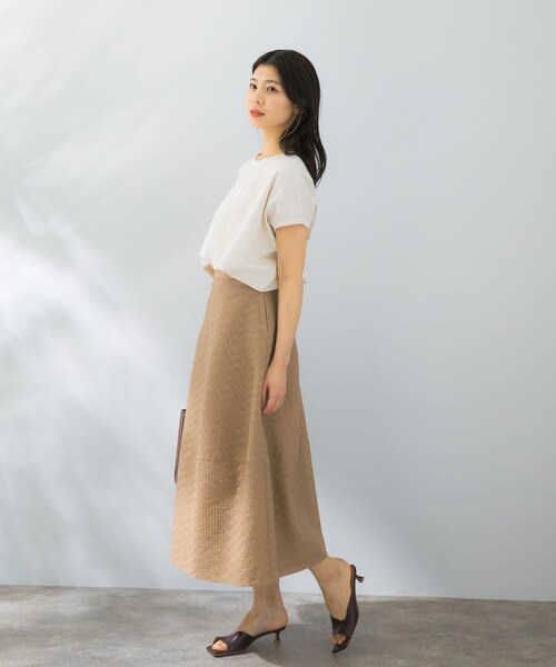 URBAN RESEARCH ROSSO（アーバンリサーチロッソ）の「シアージャガードフォルムスカート（スカート・レディース・BEIGE/BLACK・36/38）」の19枚目の写真