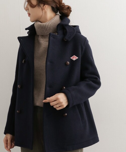 美品DANTON×DOORS 別注ウールモッサダブルコート日本製36 DANTON×DOORS 別注WOOL MOSSERダブルコート