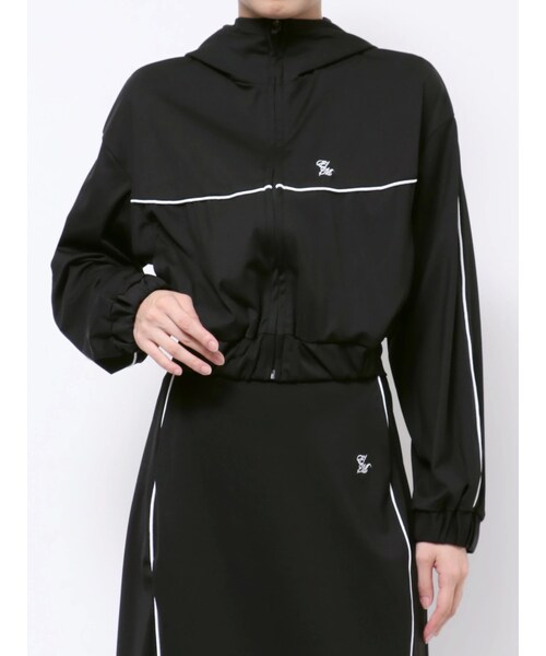 EATME（イートミー）の「トラックラインジャケット（セットアップ可能）（ナイロンジャケット・レディース・オフホワイト/ブラック/ネイビー・F）」の4枚目の写真