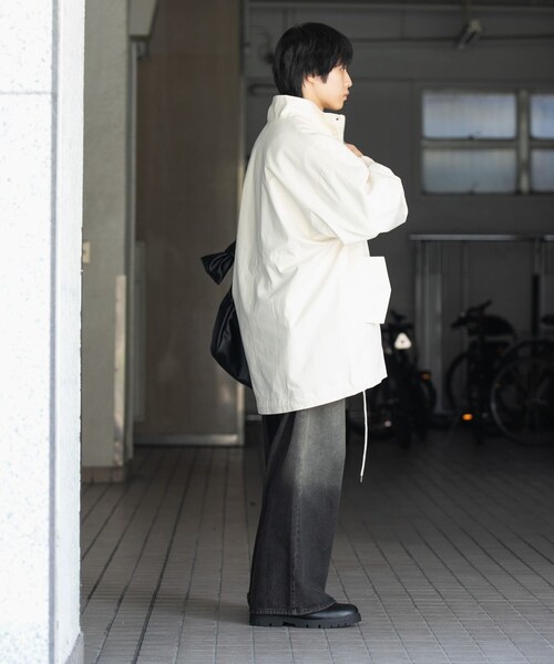 SENSE OF PLACE by URBAN RESEARCH（センスオブプレイスバイアーバンリサーチ）の「ショートモッズコート（モッズコート・メンズ・IVORY/CHARCOAL/NAVY・M/L）」の9枚目の写真