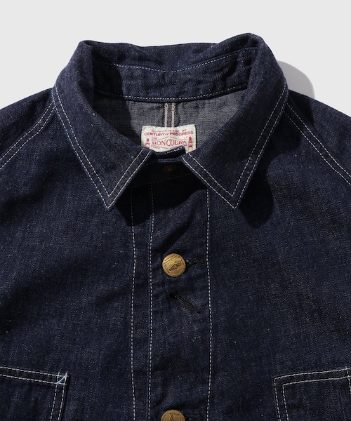 ADAM ET ROPE'（アダムエロペ）の「【BONCOURA/ボンクラ】カバーオール（デニム）（デニムジャケット・メンズ・ネイビー・38/40/42）」の5枚目の写真