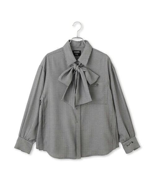VIS(ビス)の「【MARY QUANT×VIS】リボンボウタイサイドプリーツシャツ(シャツ/ブラウス・レディース・ブラック系/ホワイト/サックス・F)」の12枚目の写真