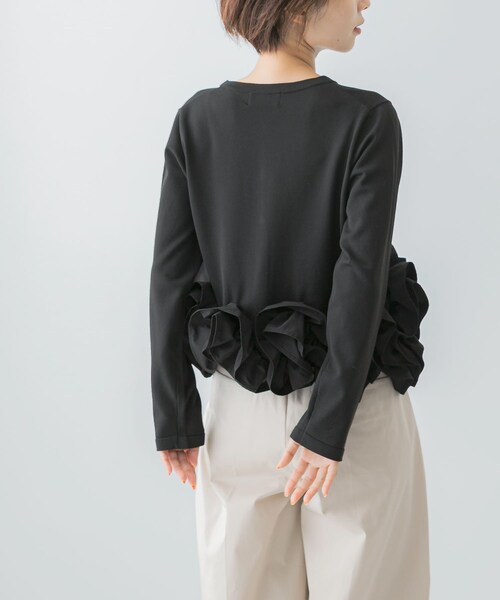 URBAN RESEARCH ROSSO（アーバンリサーチロッソ）の「Mewl　ペタルフリルカーディガン（カーディガン/ボレロ・レディース・WHITE/BLACK・Free）」の8枚目の写真