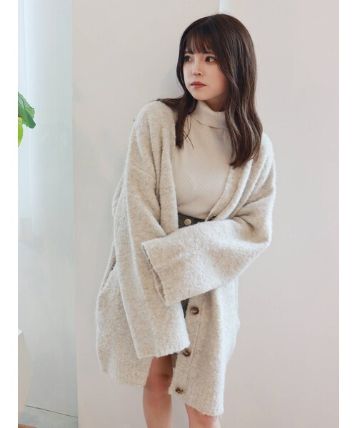 MURUA（ムルーア）の「ルーズカーディガン（カーディガン/ボレロ・レディース・マスタード/アイボリー/ブルー・F）」の12枚目の写真