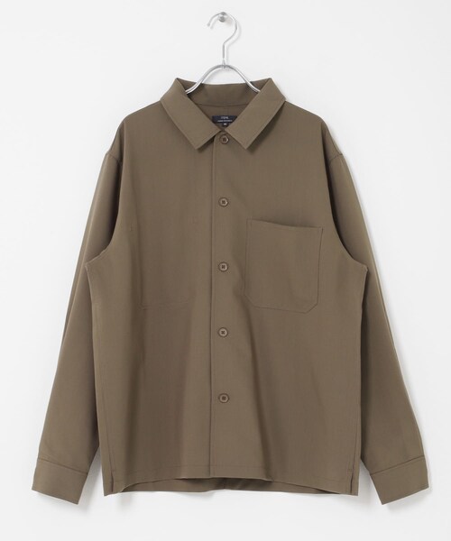 ITEMS URBANRESEARCH（アイテムズ アーバンリサーチ）の「『撥水/防汚/接触冷感』多機能ダブルポケットシャツジャケット(楽着シリーズ)（テーラードジャケット・メンズ・CHA/NVY/BEG・M/L）」の17枚目の写真