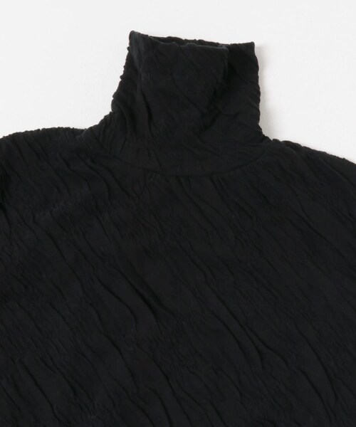 URBAN RESEARCH(アーバンリサーチ)の「SEEALL JACQUARD HIGH NECK TOP(Tシャツ/カットソー・レディース・WHITE/BLACK・M)」の7枚目の写真