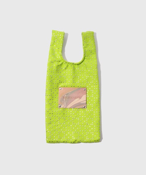 ADAM ET ROPE'(アダムエロペ)の「【HOLO MARKET/ホロマーケット】POCCHIRI Mini Tote bag(トートバッグ・メンズ・ブラック/ホワイト系/ベージュ/ライトグリーン・F)」の4枚目の写真
