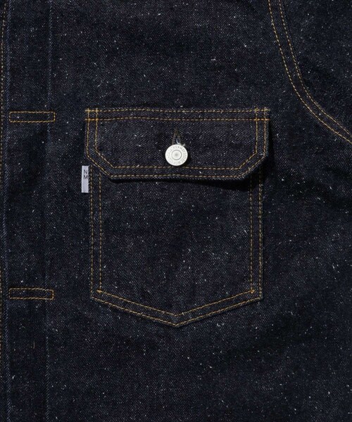 ADAM ET ROPE'(アダムエロペ)の「【New Manual / ニューマニュアル】 #006 LV 2ND T-BACK JK(デニムジャケット・メンズ・ネイビー・L/XL)」の9枚目の写真