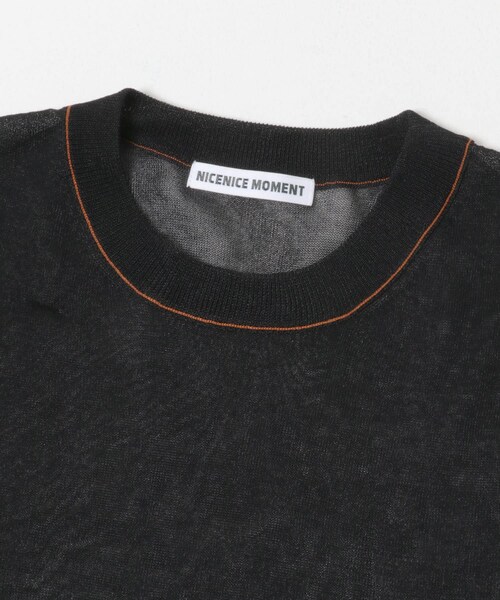 URBAN RESEARCH(アーバンリサーチ)の「NICENICE MOMENT SHEER T-SHIRTS COMBO(ニット/セーター・レディース・BLACK/BABY PINK・1/3)」の6枚目の写真