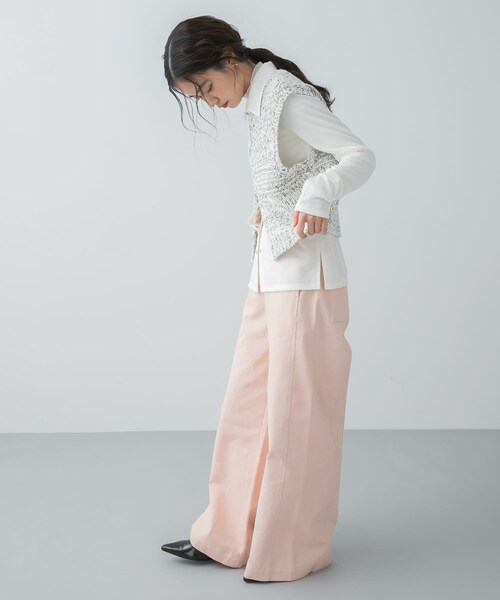 SENSE OF PLACE by URBAN RESEARCH（センスオブプレイスバイアーバンリサーチ）の「『洗濯可』ミックスカラーローゲージベスト（ベスト・レディース・BLACK/NAVY/IVORY・One）」の10枚目の写真