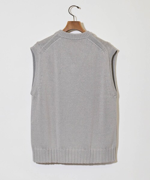 ADAM ET ROPE'（アダムエロペ）の「【HEUGN】Knit Vest（ベスト・メンズ・ライトグレー・L/M）」の4枚目の写真