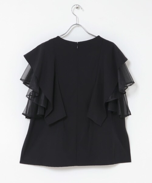 URBAN RESEARCH ROSSO（アーバンリサーチロッソ）の「ELENDEEK　MESH LAYERED SLEEVE BLOUSE（シャツ/ブラウス・レディース・O.WHT/BLK・Free）」の15枚目の写真