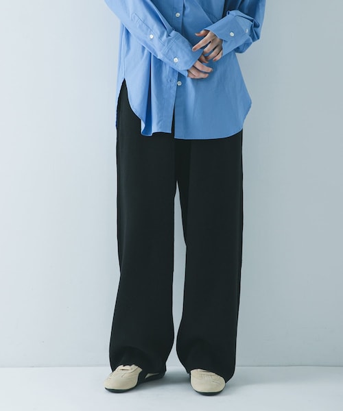 URBAN RESEARCH（アーバンリサーチ）の「コットンカシミヤルーズニットパンツ（その他パンツ・レディース・OFF WHITE/BLACK・36/38）」の17枚目の写真