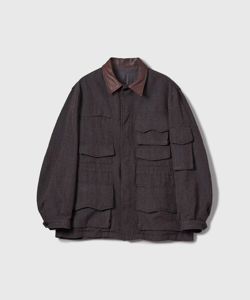 ADAM ET ROPE'(アダムエロペ)の「【KAPTAIN SUNSHINE】Wool Herringbone Explorer Jacket(その他アウター・メンズ・ダークブラウン・3/4)」の3枚目の写真