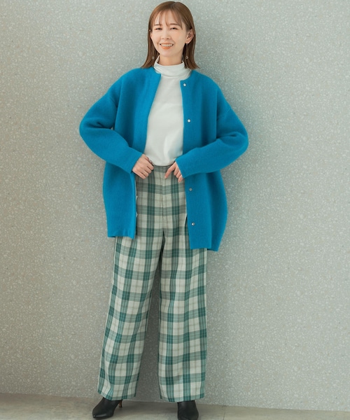 URBAN RESEARCH ROSSO（アーバンリサーチロッソ）の「カラーチェックワイドパンツ（その他パンツ・レディース・BLACK/GREEN・36/38）」の19枚目の写真