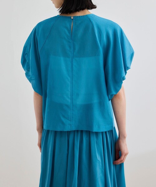 ROPE'（ロペ）の「【洗える】コットンシルクブラウス/セットアップ対応（シャツ/ブラウス・レディース・ブラック/ターコイズ・F）」の22枚目の写真