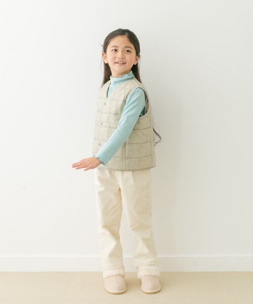 URBAN RESEARCH DOORS(アーバンリサーチドアーズ)の「TAION V-NECK BUTTON DOWN VEST(KIDS)(ダウンジャケット/コート・キッズ・ICEGRAY/BLACK/BEIGE・110/120/130/140)」の9枚目の写真