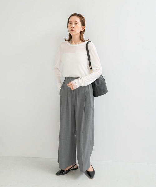 URBAN RESEARCH ROSSO（アーバンリサーチロッソ）の「ウォッシャブルイージータックパンツ（その他パンツ・レディース・L/GREGE/GRAY/BLACK・36/38）」の17枚目の写真