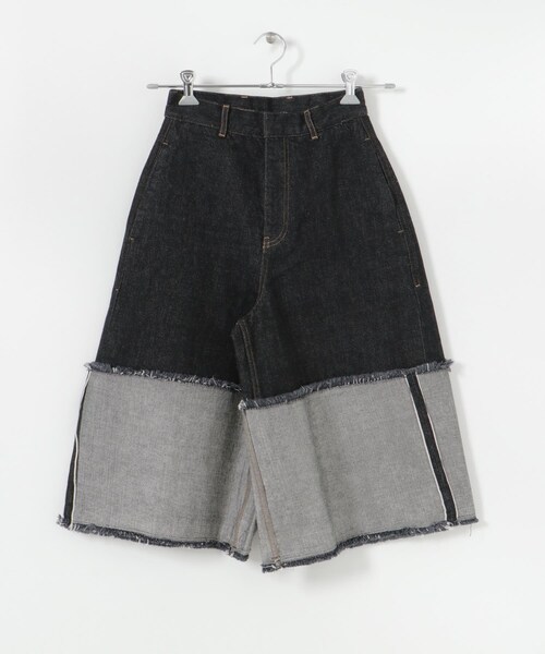 URBAN RESEARCH(アーバンリサーチ)の「LIVINGTONE DOLK4 - Flair culottes(デニムパンツ・レディース・BLK WHT/BLACK・34/36)」の13枚目の写真