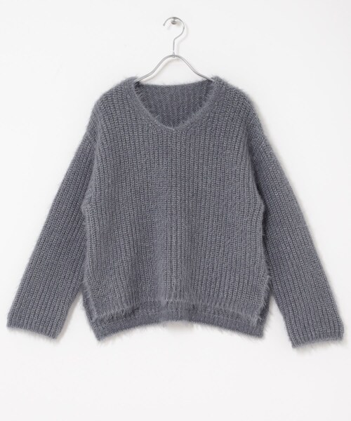 URBAN RESEARCH ROSSO（アーバンリサーチロッソ）の「シャギーVネックニット（ニット/セーター・レディース・WHITE/SAX/GRAY・Free）」の21枚目の写真