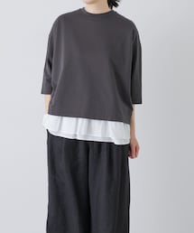 かぐれ | コットンインレー6分袖プルオーバー(Tシャツ/カットソー)