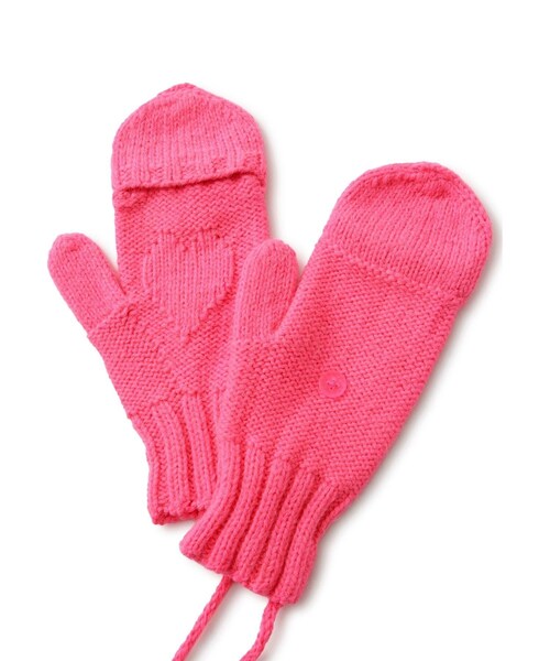 ADAM ET ROPE'（アダムエロペ）の「【J'aDoRe限定】【ugly sweater club（アグリー セーター クラブ）】Dazed（手袋・レディース・グレー/ピンク/イエロー・F）」の5枚目の写真